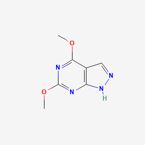 molecular formula C7H8N4O2 B1425454 4,6-二甲氧基-1H-吡唑并[3,4-d]嘧啶 CAS No. 98277-30-6