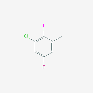 molecular formula C7H5ClFI B1425459 1-氯-5-氟-2-碘-3-甲基苯 CAS No. 1242339-79-2