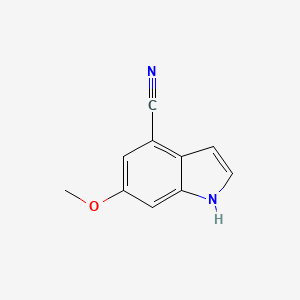 molecular formula C10H8N2O B1425463 6-甲氧基-1H-吲哚-4-碳腈 CAS No. 1082041-69-7