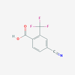 molecular formula C9H4F3NO2 B1425466 4-氰基-2-(三氟甲基)苯甲酸 CAS No. 267242-09-1