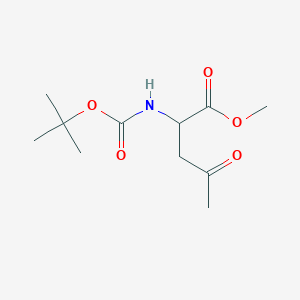 molecular formula C11H19NO5 B1425468 Methyl 2-(tert-butoxycarbonylamino)-4-oxopentanoate CAS No. 1260640-70-7
