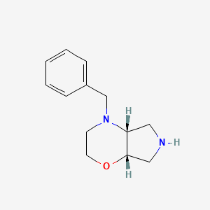 molecular formula C13H18N2O B1425473 (4aR,7aS)-4-benzyloctahydropyrrolo[3,4-b][1,4]oxazine CAS No. 158252-09-6