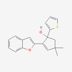 2-(1-Benzofuran-2-yl)-4,4-dimethyl-1-(thiophen-2-yl)cyclopent-2-en-1-ol