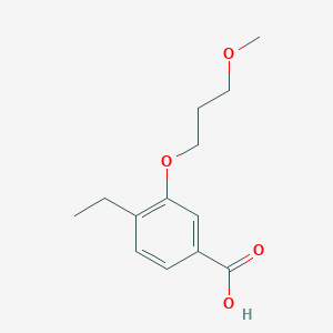 molecular formula C13H18O4 B1425475 4-乙基-3-(3-甲氧基丙氧基)苯甲酸 CAS No. 895240-77-4