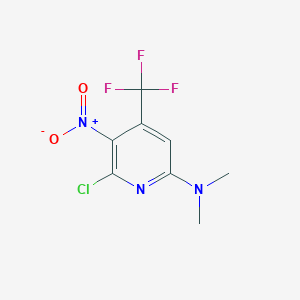 B1425476 (6-Chloro-5-nitro-4-trifluoromethyl-pyridin-2-YL)-dimethyl-amine CAS No. 1160995-05-0