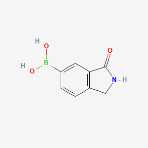 molecular formula C8H8BNO3 B1425479 3-氧代异吲哚啉-5-硼酸 CAS No. 1370535-30-0