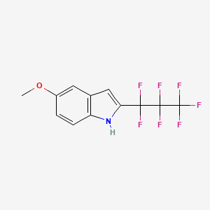 molecular formula C12H8F7NO B1425481 2-(Heptafluoropropyl)-5-methoxy-1H-indole CAS No. 923569-79-3