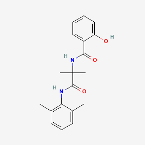 N-[1-(2,6-dimethylanilino)-2-methyl-1-oxopropan-2-yl]-2-hydroxybenzamide