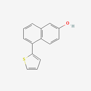 molecular formula C14H10OS B14254826 5-(Thiophen-2-yl)naphthalen-2-ol CAS No. 211796-83-7