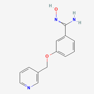 N'-hydroxy-3-[(pyridin-3-yl)methoxy]benzene-1-carboximidamide