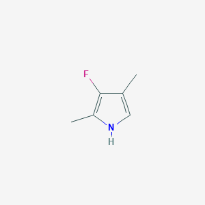 molecular formula C6H8FN B14254869 3-Fluoro-2,4-dimethyl-1H-pyrrole CAS No. 184646-93-3