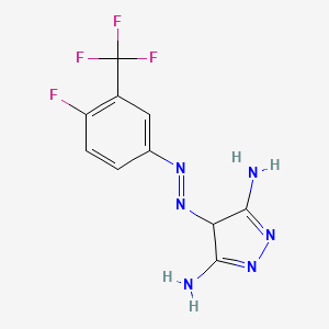 4H-Pyrazole-3,5-diamine, 4-[[4-fluoro-3-(trifluoromethyl)phenyl]azo]-