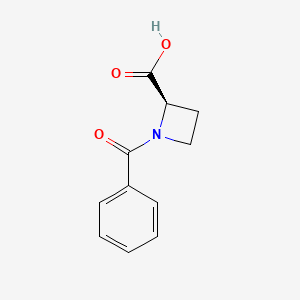 molecular formula C11H11NO3 B14254917 (2R)-1-Benzoylazetidine-2-carboxylic acid CAS No. 255883-14-8