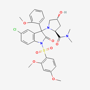 (2S,4R)-1-[5-chloro-1-[(2,4-dimethoxyphenyl)sulfonyl]-3-(2-methoxyphenyl)-2-oxo-2,3-dihydro-1H-indol-3-yl]-4-hydroxy-N,N-dimethyl-2-pyrrolidinecarboxamide