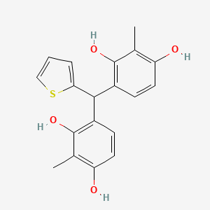 4,4'-[(Thiophen-2-yl)methylene]bis(2-methylbenzene-1,3-diol)