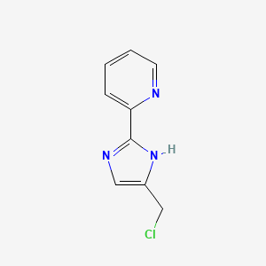 molecular formula C9H8ClN3 B1425499 2-(5-Chloromethyl-1H-imidazol-2-YL)pyridine CAS No. 1053657-25-2