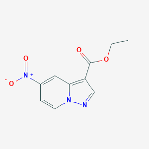 molecular formula C10H9N3O4 B1425505 5-硝基吡唑并[1,5-A]吡啶-3-甲酸乙酯 CAS No. 885271-11-4