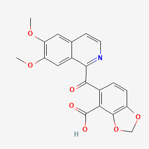 5-(6,7-Dimethoxyisoquinoline-1-carbonyl)-1,3-benzodioxole-4-carboxylic acid