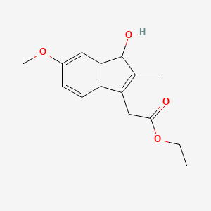 molecular formula C15H18O4 B14255098 Ethyl (1-hydroxy-6-methoxy-2-methyl-1H-inden-3-yl)acetate CAS No. 227619-98-9