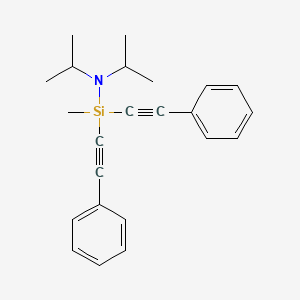 1-Methyl-1,1-bis(phenylethynyl)-N,N-di(propan-2-yl)silanamine