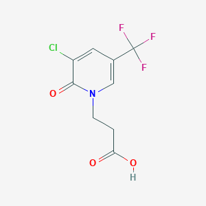 molecular formula C9H7ClF3NO3 B1425511 3-(3-氯-2-氧代-5-(三氟甲基)-2H-吡啶-1-基)丙酸 CAS No. 1053658-50-6