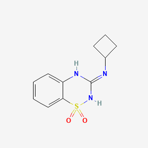 molecular formula C11H13N3O2S B14255120 N-cyclobutyl-1,1-dioxo-4H-1lambda6,2,4-benzothiadiazin-3-imine CAS No. 497250-13-2