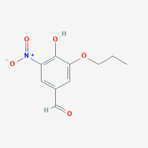 molecular formula C10H11NO5 B1425513 4-Hydroxy-3-nitro-5-propoxybenzaldehyde CAS No. 871085-51-7
