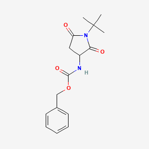 molecular formula C16H20N2O4 B14255147 Benzyl (1-tert-butyl-2,5-dioxopyrrolidin-3-yl)carbamate CAS No. 348165-28-6