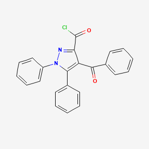 molecular formula C23H15ClN2O2 B14255151 1H-Pyrazole-3-carbonyl chloride, 4-benzoyl-1,5-diphenyl- CAS No. 188724-74-5