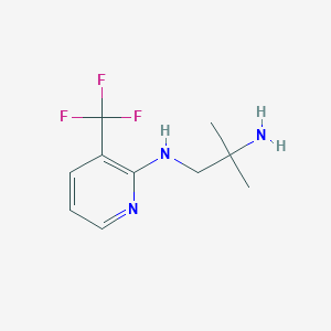 molecular formula C10H14F3N3 B14255178 1,2-Propanediamine, 2-methyl-N1-[3-(trifluoromethyl)-2-pyridinyl]- 