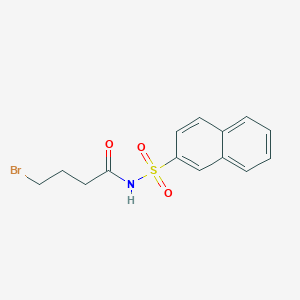 molecular formula C14H14BrNO3S B14255187 4-Bromo-N-(naphthalene-2-sulfonyl)butanamide CAS No. 395662-35-8