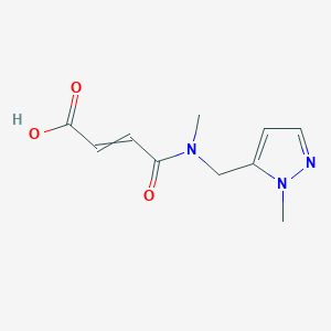 molecular formula C10H13N3O3 B1425520 4-[甲基-[(2-甲基吡唑-3-基)甲基]氨基]-4-氧代-2-丁烯酸 CAS No. 1006334-17-3
