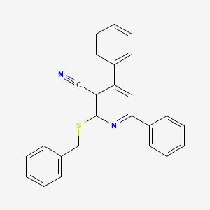 4,6-Diphenyl-2-(phenylmethylthio)pyridine-3-carbonitrile