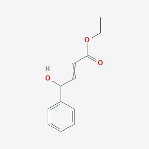 molecular formula C12H14O3 B14255266 Ethyl 4-hydroxy-4-phenylbut-2-enoate CAS No. 169694-07-9