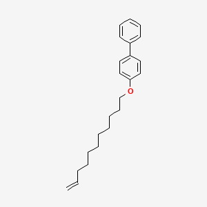 molecular formula C23H30O B14255290 4-[(Undec-10-en-1-yl)oxy]-1,1'-biphenyl CAS No. 181654-71-7