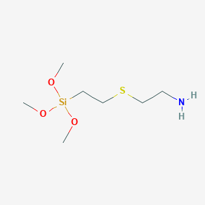 2-{[2-(Trimethoxysilyl)ethyl]sulfanyl}ethan-1-amine