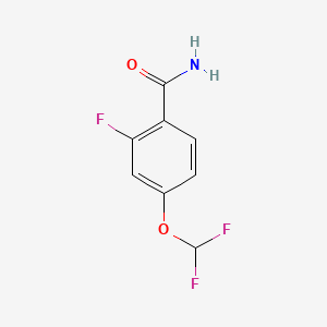 molecular formula C8H6F3NO2 B1425532 4-(Difluoromethoxy)-2-fluorobenzamide CAS No. 1092461-40-9