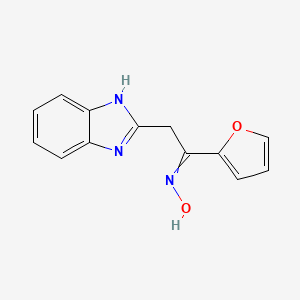 molecular formula C13H11N3O2 B1425535 (1Z)-2-(1H-benzimidazol-2-yl)-1-(2-furyl)ethanone oxime CAS No. 929973-99-9
