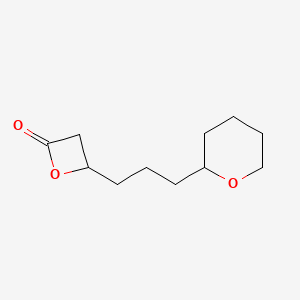 2-Oxetanone, 4-[3-(tetrahydro-2H-pyran-2-yl)propyl]-