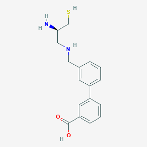 3-[3-[[[(2R)-2-amino-3-sulfanylpropyl]amino]methyl]phenyl]benzoic acid