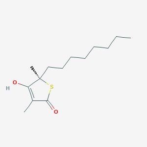 molecular formula C14H24O2S B14255415 (2R)-5-Hydroxy-2,4-dimethyl-2-octylthiophen-3(2H)-one CAS No. 278597-52-7