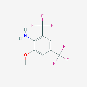 molecular formula C9H7F6NO B1425543 2-Methoxy-4,6-bis(trifluoromethyl)aniline CAS No. 1092460-74-6