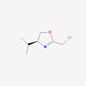 (4S)-2-(chloromethyl)-4-propan-2-yl-4,5-dihydro-1,3-oxazole