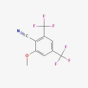 molecular formula C10H5F6NO B1425545 2-Methoxy-4,6-bis(trifluoromethyl)benzonitrile CAS No. 1092460-75-7