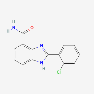 molecular formula C14H10ClN3O B14255455 2-(2-Chlorophenyl)-1H-benzimidazole-4-carboxamide CAS No. 313279-24-2