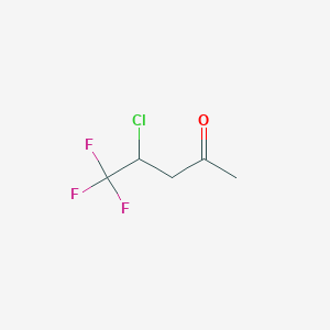 molecular formula C5H6ClF3O B14255476 2-Pentanone, 4-chloro-5,5,5-trifluoro- CAS No. 403803-40-7