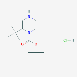 molecular formula C13H27ClN2O2 B1425551 1-Boc-2-tert-Butylpiperazine hydrochloride CAS No. 1381947-73-4