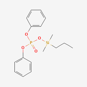 molecular formula C17H23O4PSi B14255511 Dimethyl(propyl)silyl diphenyl phosphate CAS No. 167274-47-7