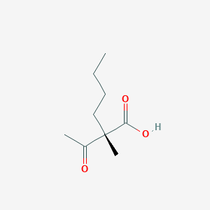 molecular formula C9H16O3 B14255520 (2S)-2-Acetyl-2-methylhexanoic acid CAS No. 183485-67-8