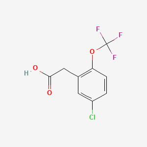 molecular formula C9H6ClF3O3 B1425553 5-Chloro-2-(trifluoromethoxy)phenylacetic acid CAS No. 1092461-21-6